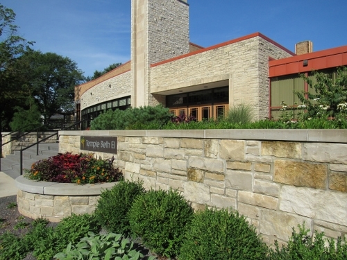 Temple Beth El represents a historic religious community situated along the mature, wooded flanks of Lake Wingra and the landscape architects were commissioned to design a terrace and improved, elegant entry with grand stairway and an accessible walk for the synagogue to better serve the needs of its community.