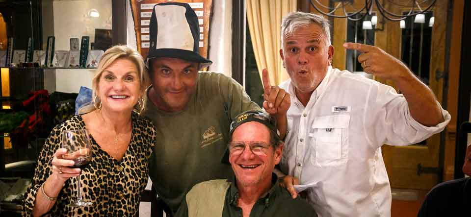 Guests sharing a laugh at Sierra Brava Lodge