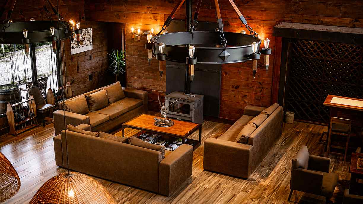 Living room at Rio Bravo Lodge