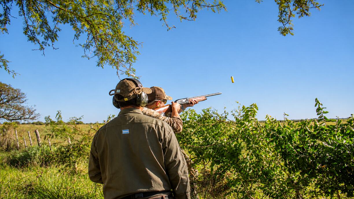 Guests taking a break in the field during a hunt at Sierra Brava Lodge