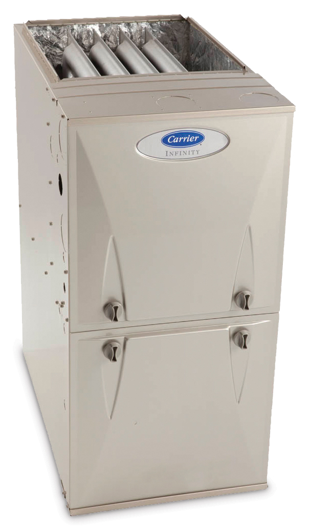 Infinity Series gas furnace with Greenspeed Intelligence and modulating gas valve for premium efficiency