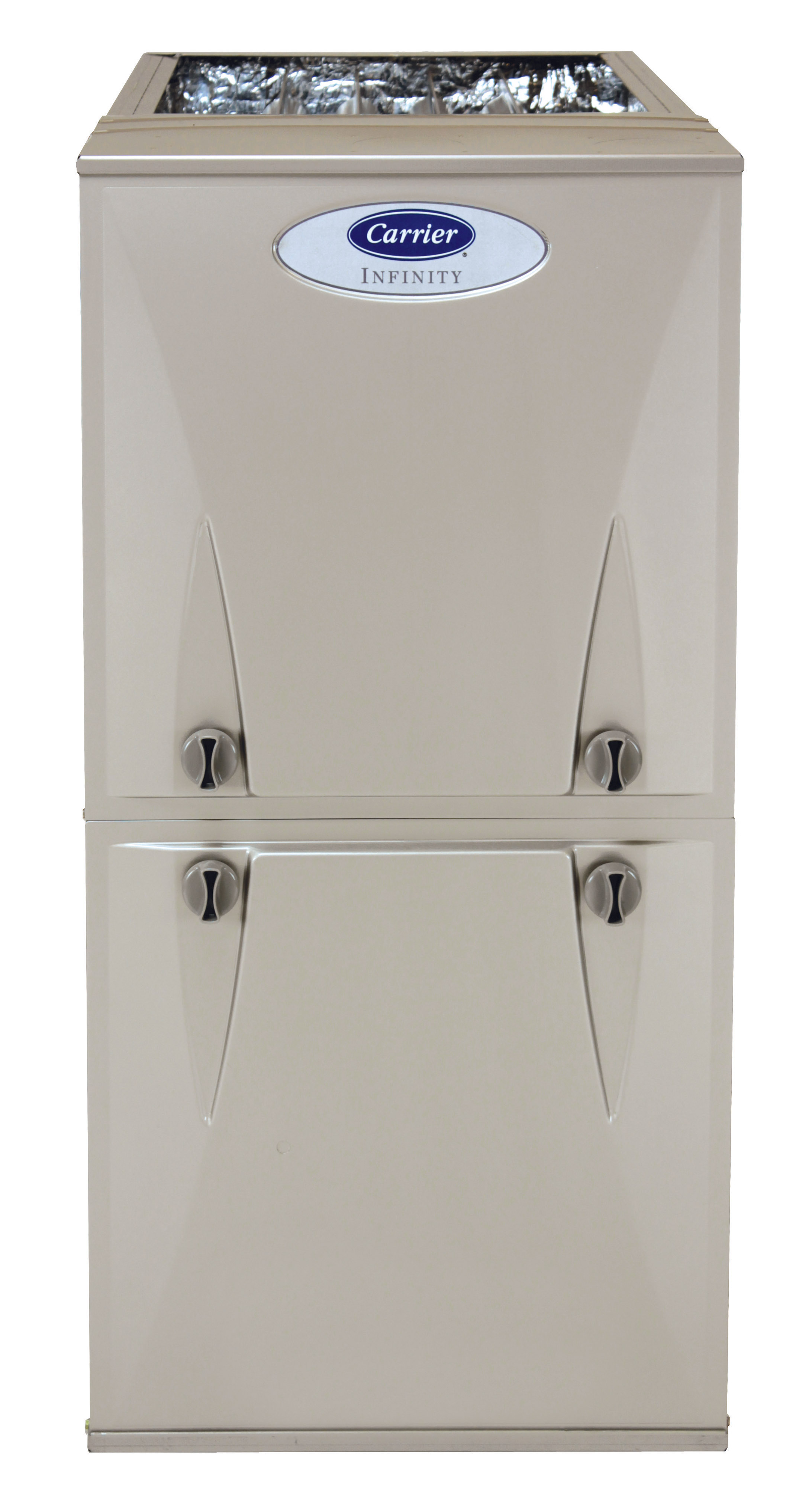 Infinity Series gas furnace with advanced modulating technology, high-efficiency heating system offering precise temperature control and smart connectivity features