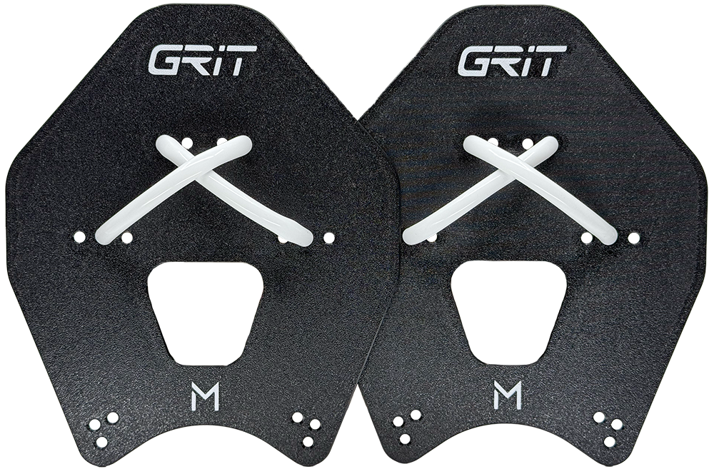 Black swimming hand paddles