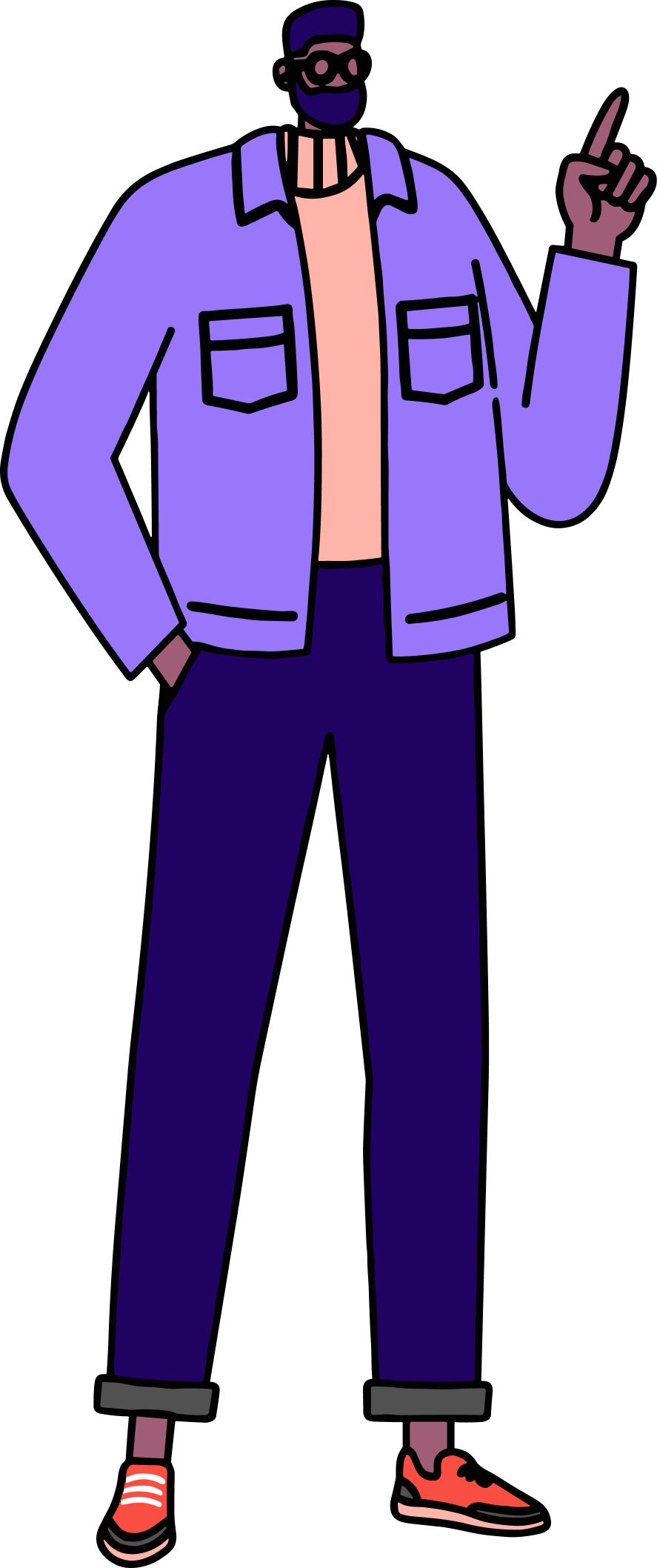 Person presenting an idea