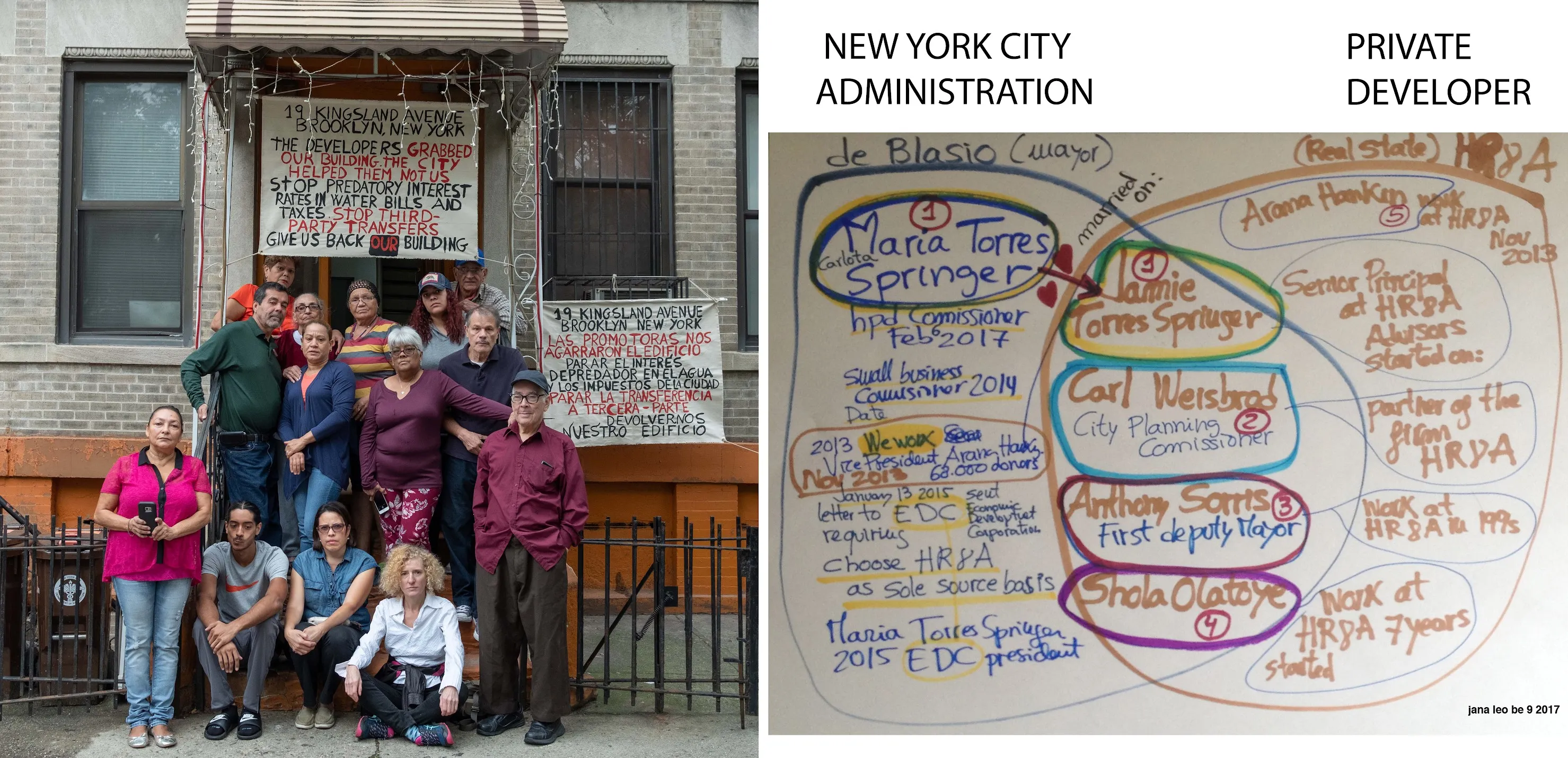 A promotional image for the program Digital Feudalism and Surveillance Capitalism, showing housing activists.