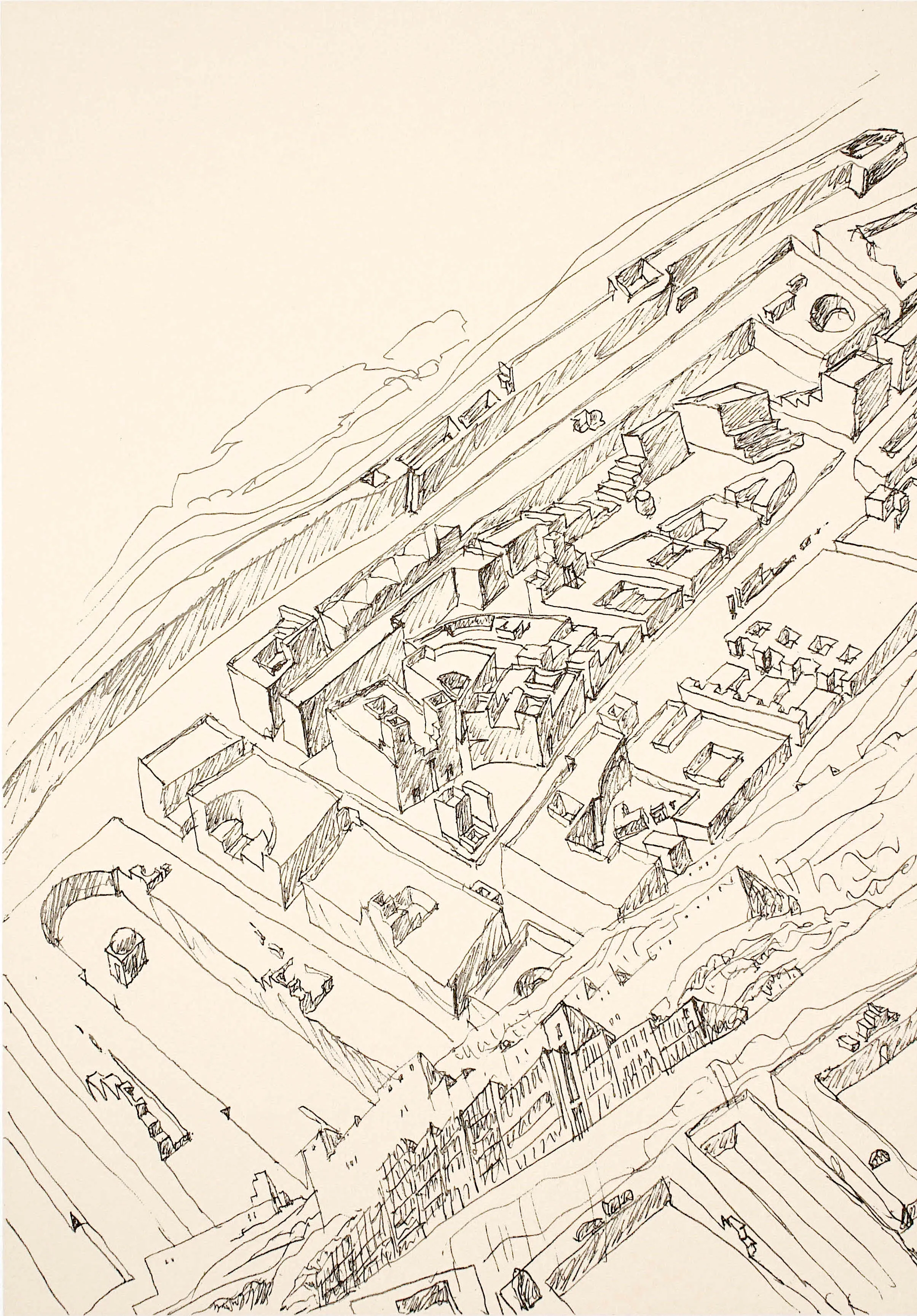 A drawing by architect Álvaro Siza.