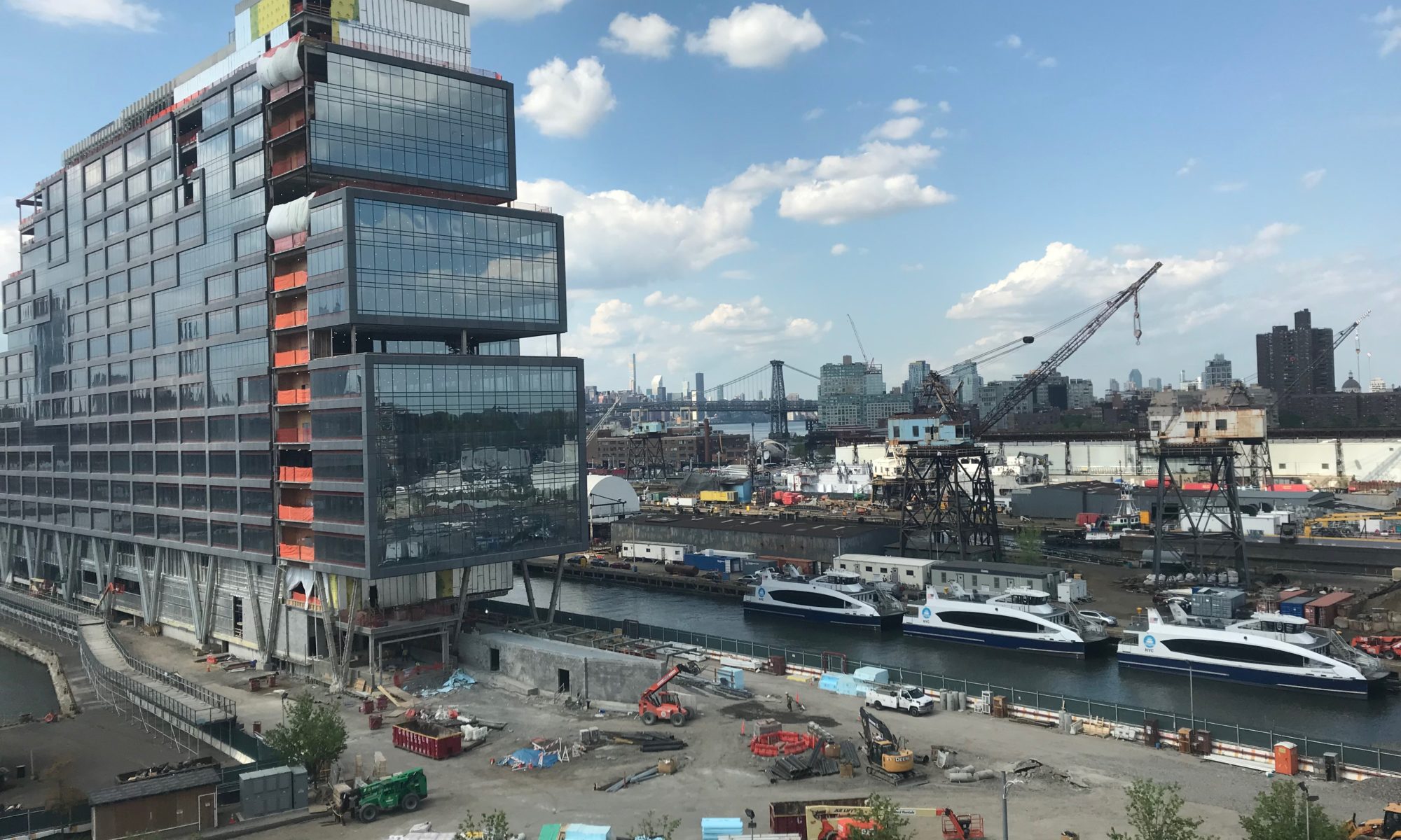 Photo of the Brooklyn Navy Yard, featuring Dock 72.