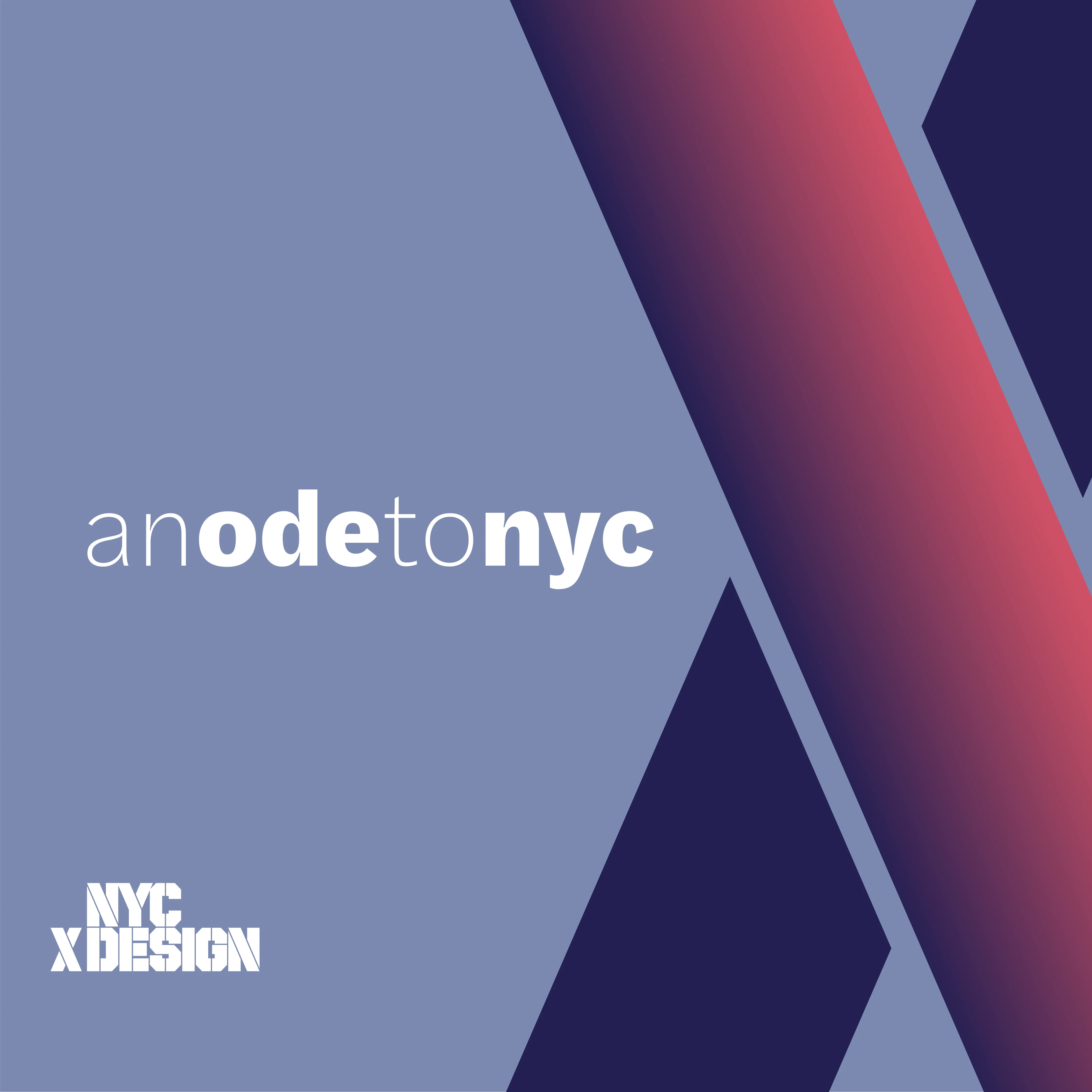 Large X on the right side of a light blue background with the NYC by Design Logo in the lower left hand corner