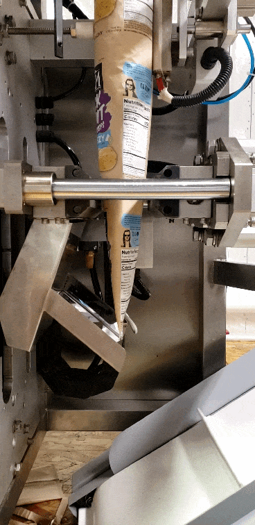 packaging bagging machine running compostable packaging flexible film