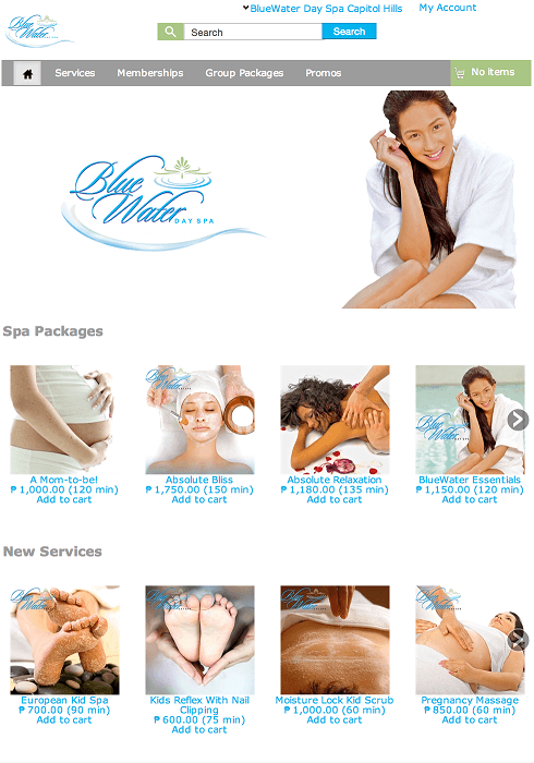 BlueWater Day Spa Launches Webstore