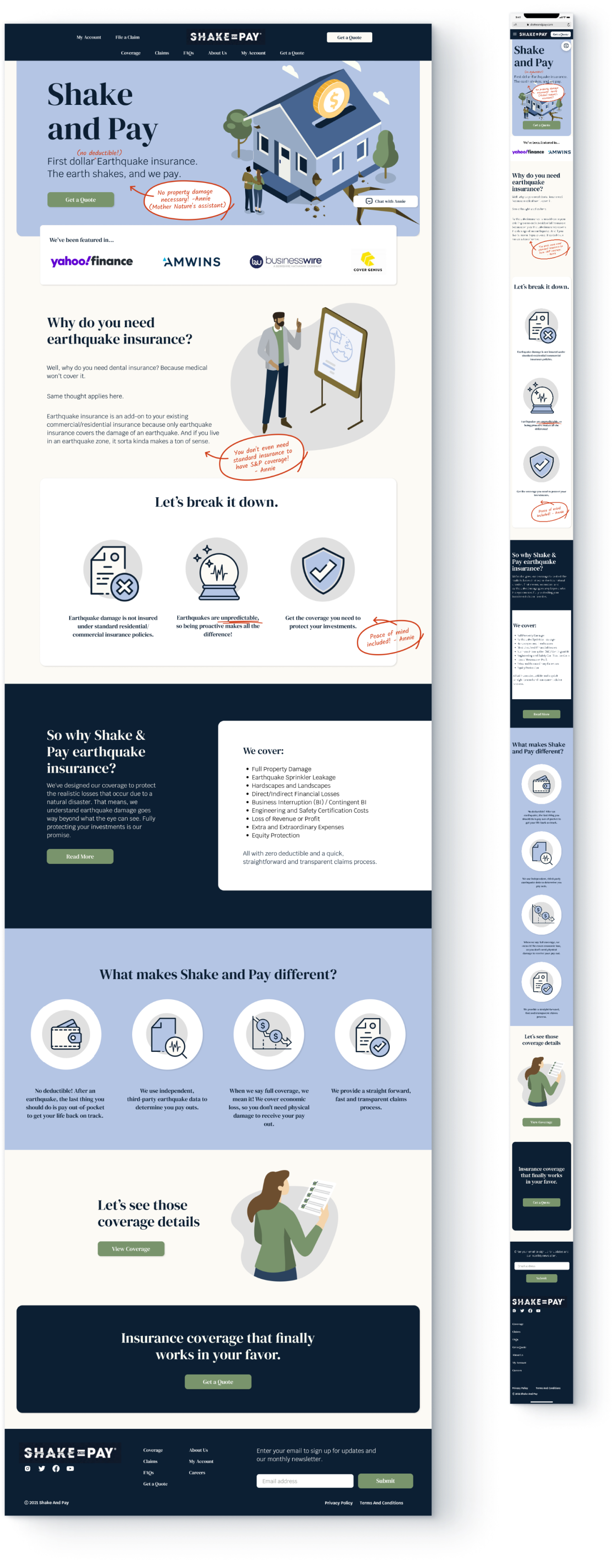 Mobile wireframes