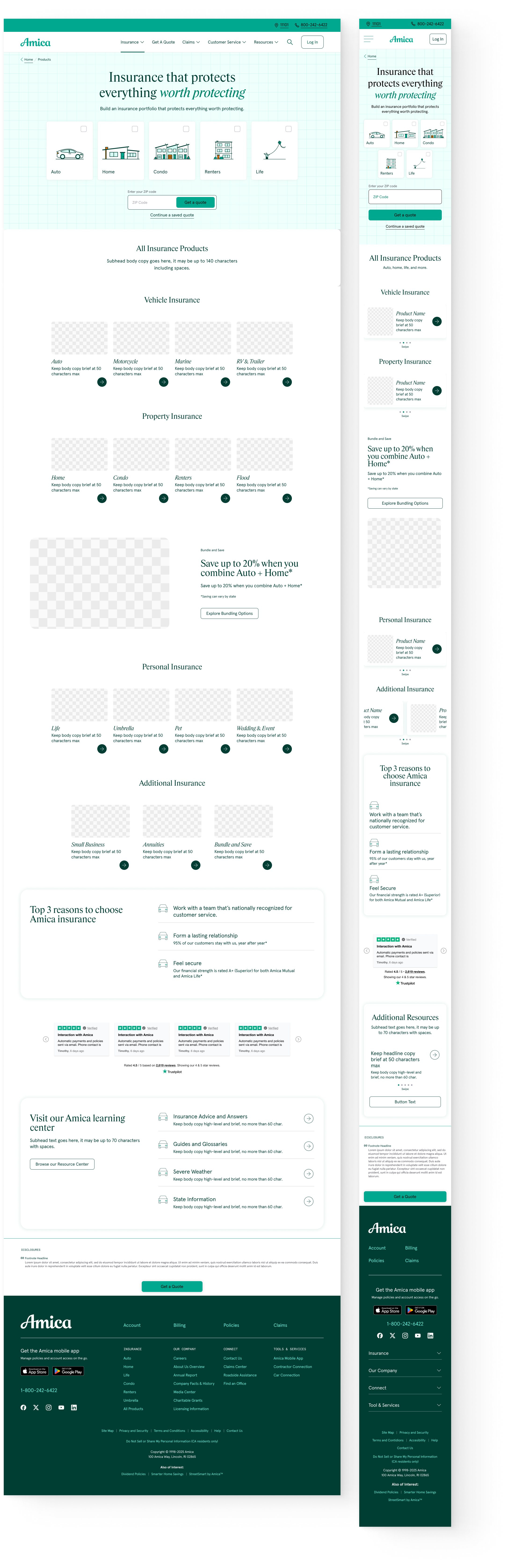 Mobile wireframes