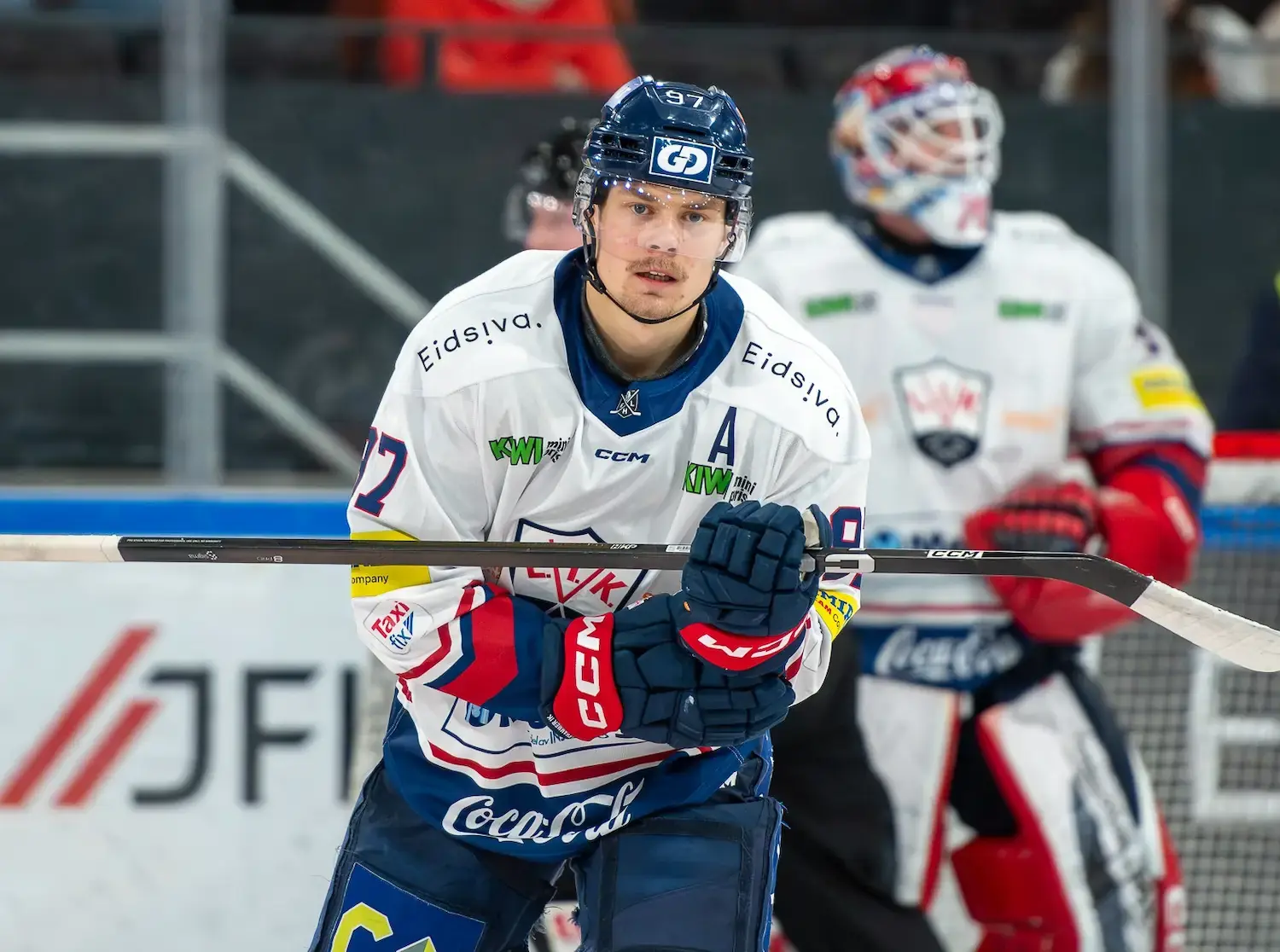 Lillehammer IK-spiller med draktnummer 97 under kamp