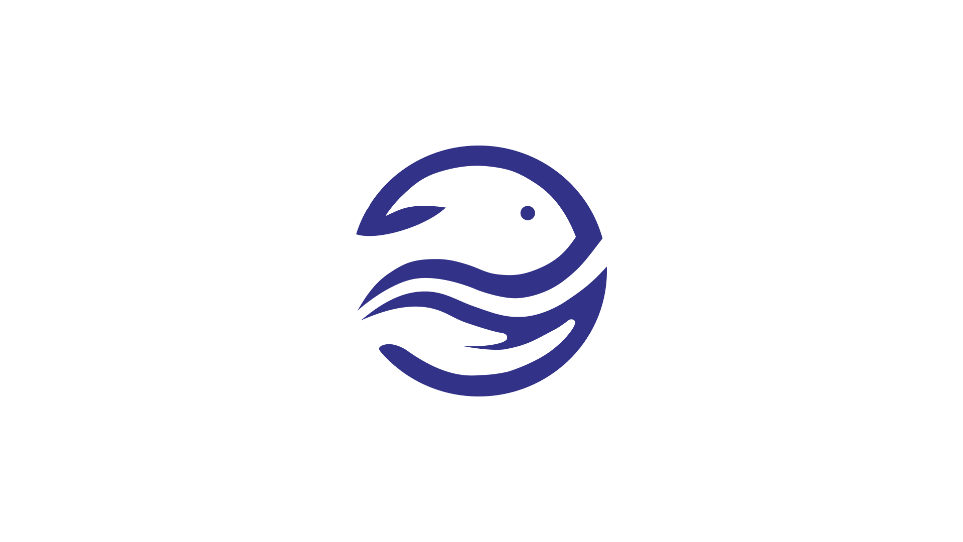 ojekt logo dla konferencji rybactwa – nowoczesne logo w odcieniach niebieskiego, symbol ryby i fal. Profesjonalne logo, identyfikacja wizualna, logo design