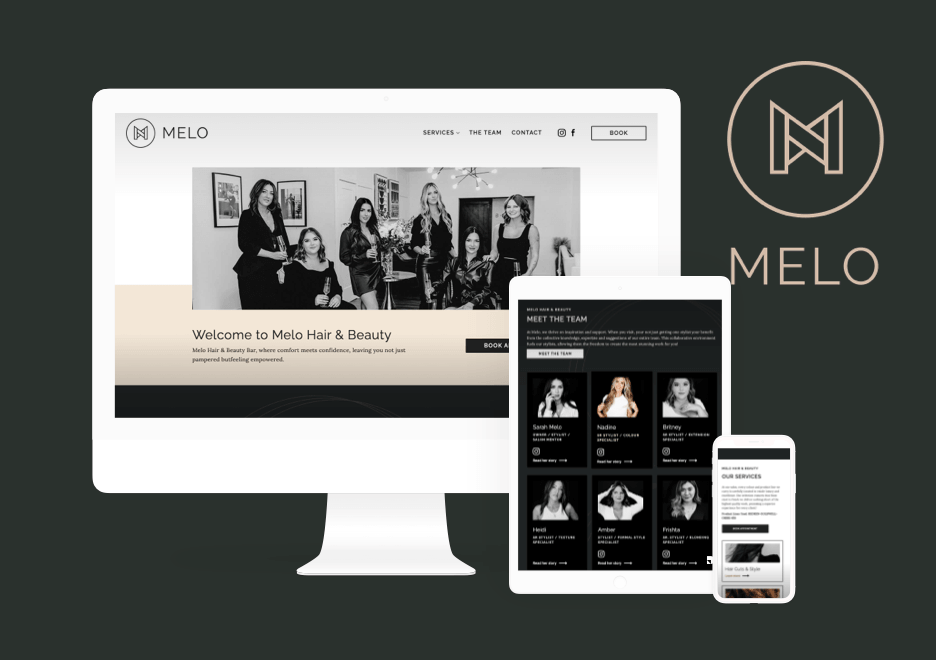 Melo Hair - Rebrand & Site Build