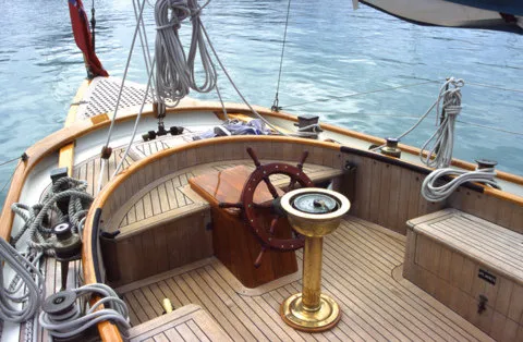 Classic Sailing Yacht Charter Cockpit2