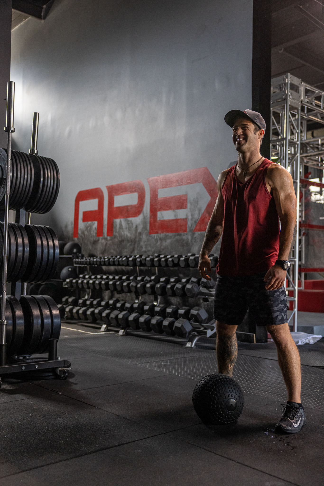 Dennis standing in gym
