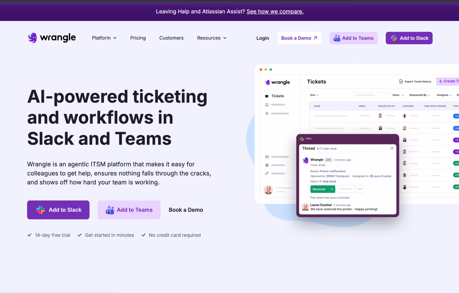 Wrangle marketing website developed in Webflow.