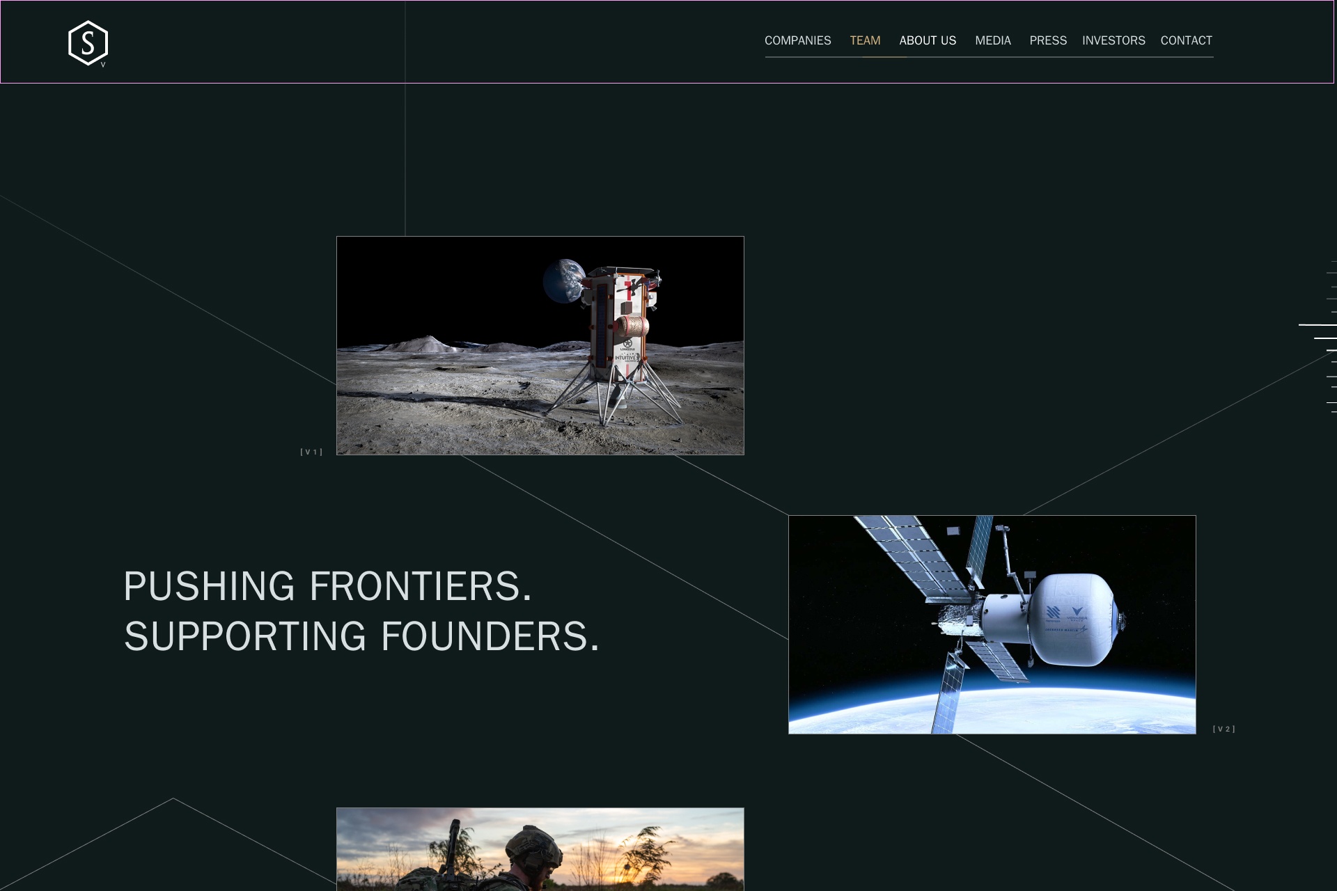 Scout Ventures homepage highlighting frontier technology and national security investments