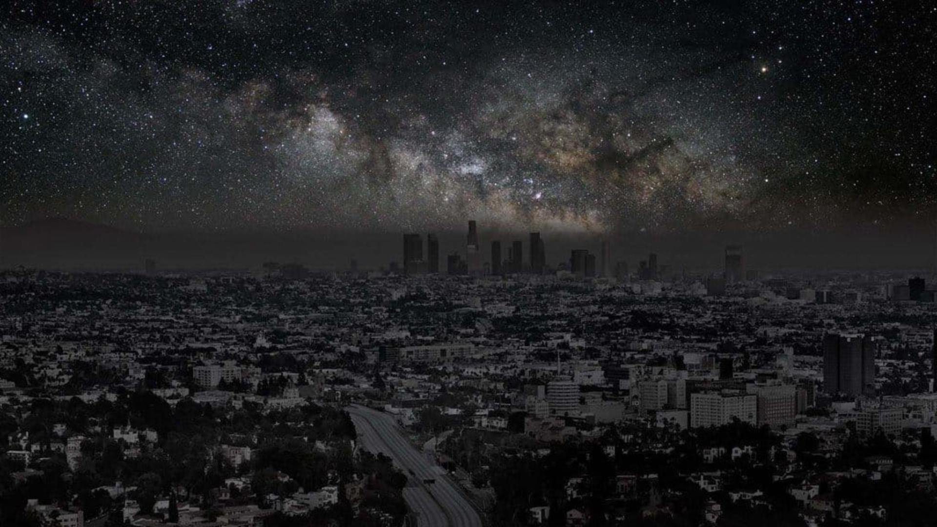 Los Angeles blackout milky way