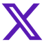 X logo in purple