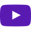 YouTube logo in purple