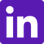 LinkedIn logo in purple
