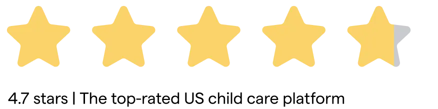 4.7 stars from the top-rated US child care platform