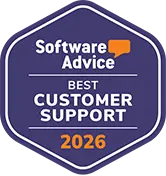 Badge from Software Advice on Best Customer Support 2026