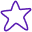 purple outline of a star