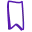 Purple outline bookmark icon.