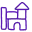 Purple icon of three interconnected building blocks arranged vertically.
