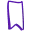 Purple bookmark icon with a downward-pointing triangular cut at the bottom