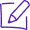 Icon of a pencil writing on a square, symbolizing editing or writing.
