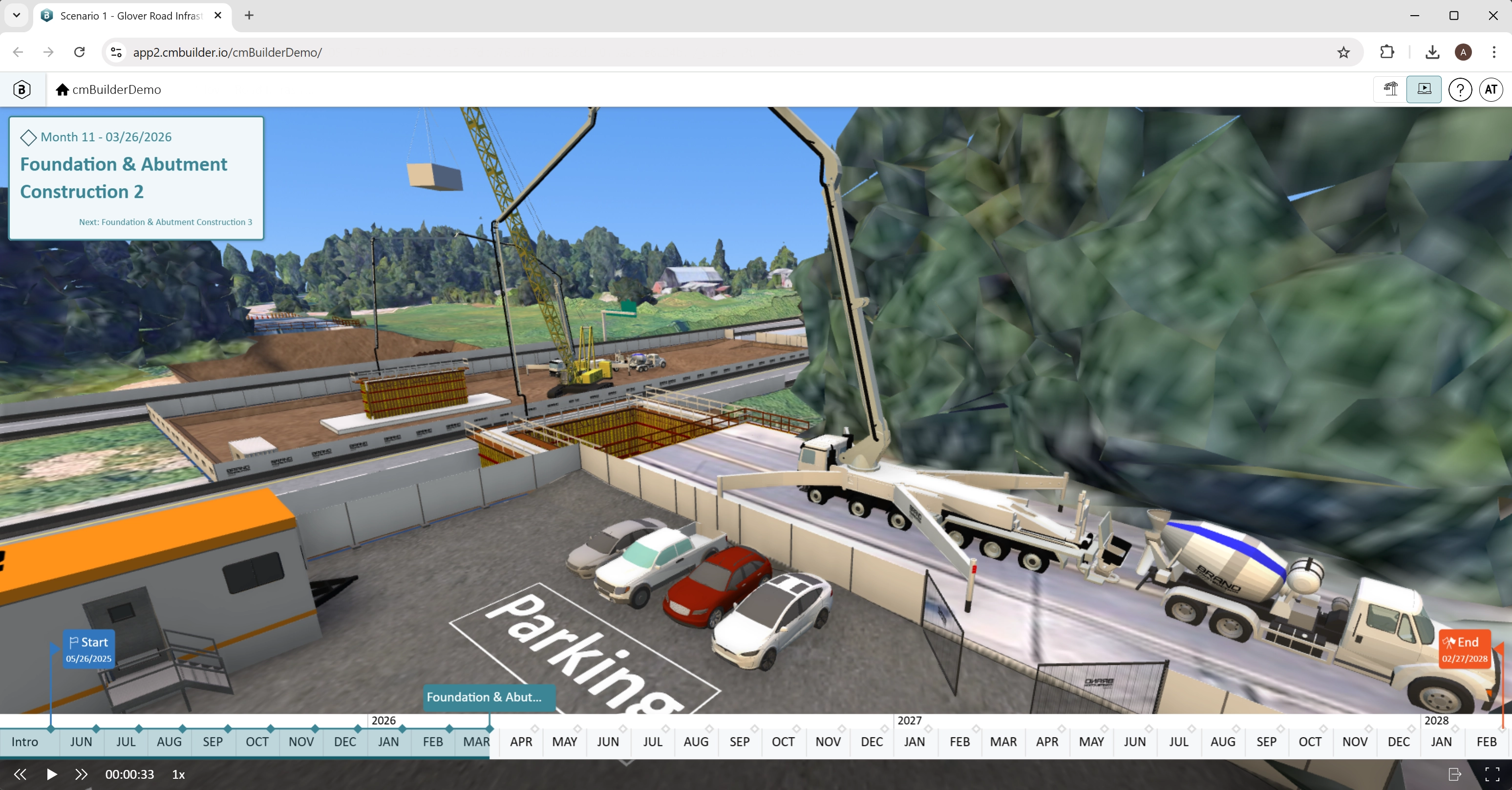cmBuilder Resources Concrete truck and pump pouring concrete building new bridge