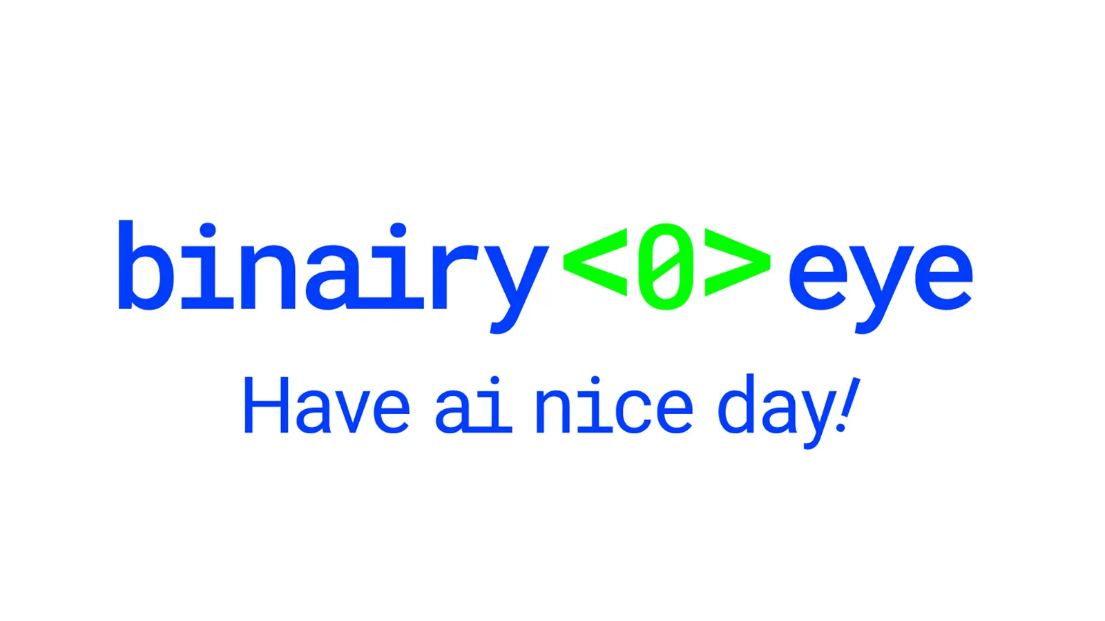 Binairy Eye logo and tagline