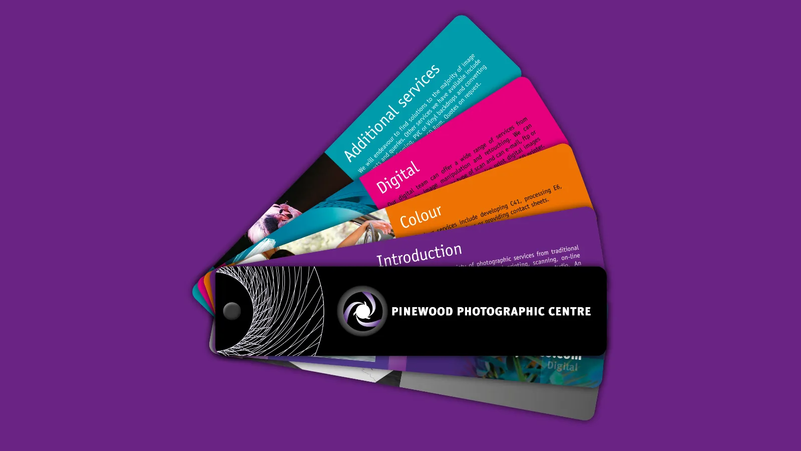 Marketing services swatch for Pinewood Studios Photographic Centre