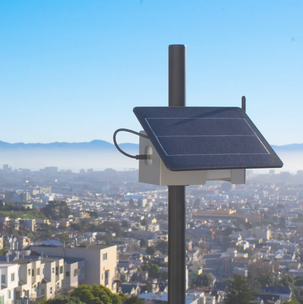 Clarity Node-S deployed against a city backdrop