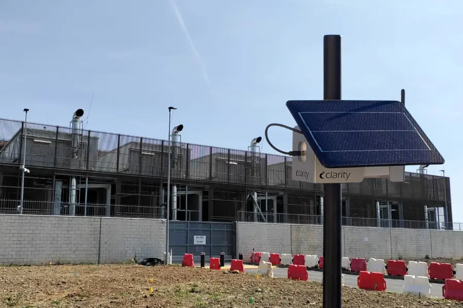 The Node-S, an air quality monitor for wildfire smoke, being deployed.