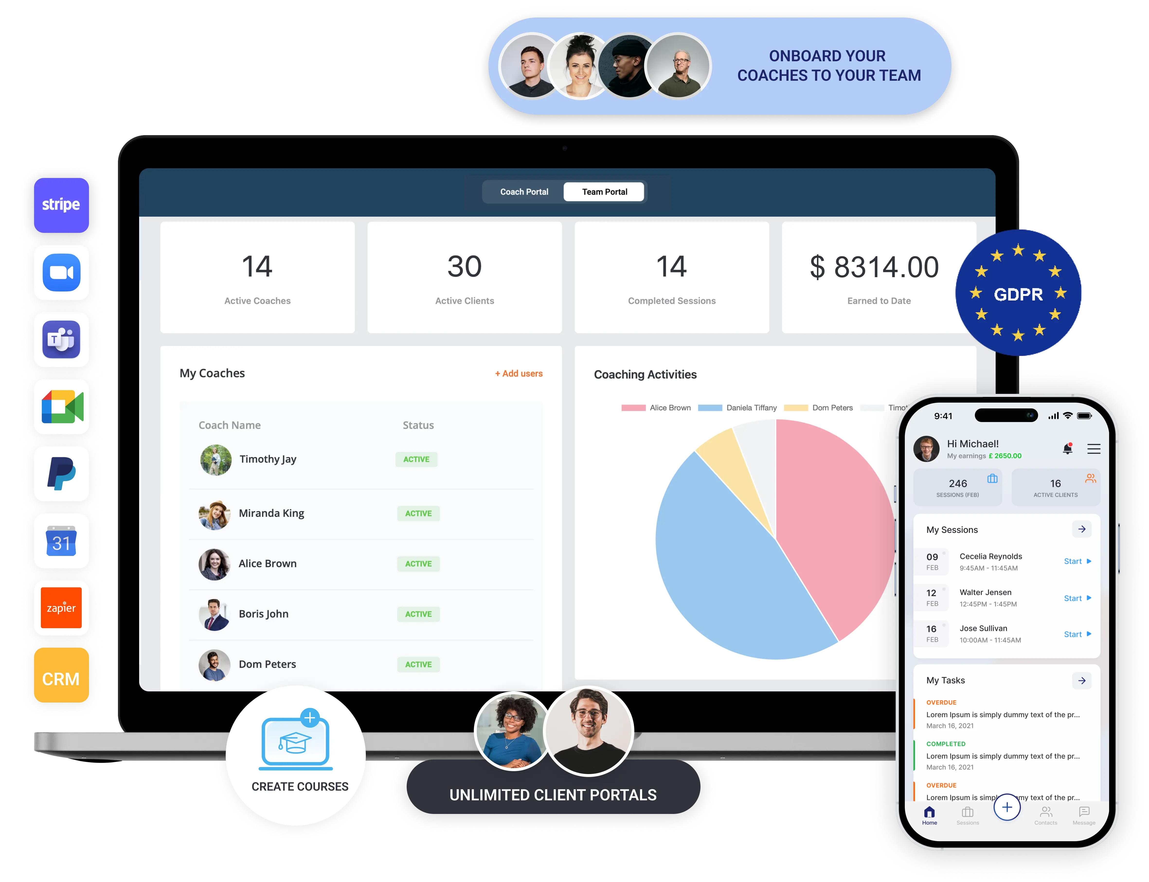 Delenta client and coaching management workspace