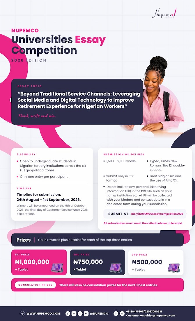 NUPEMCO essay competition banner