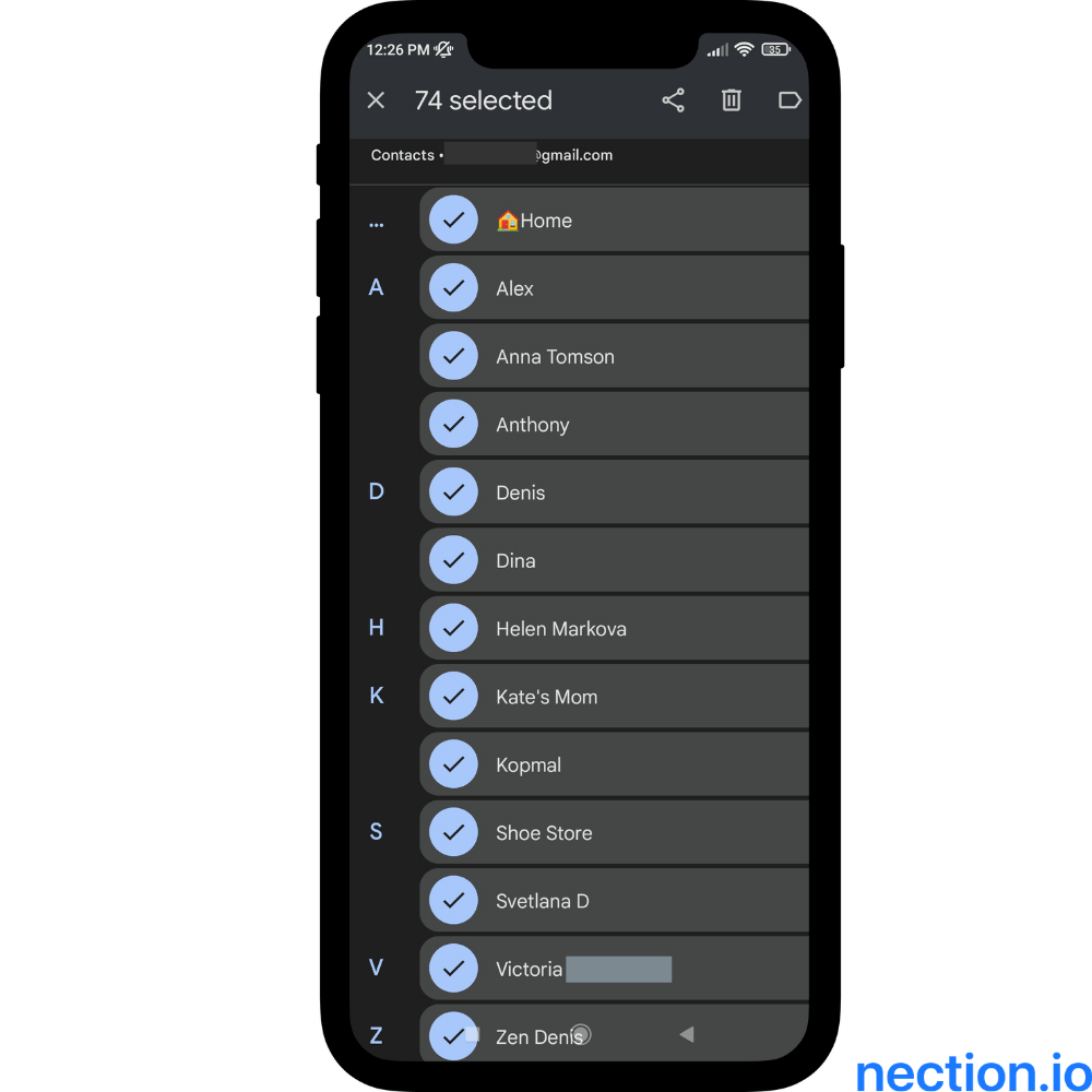 Demonstration of Select all option