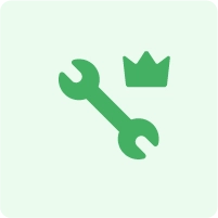 Icon clé à molette avec couronne