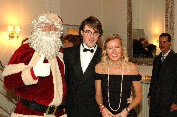 Antoine Sepulchre and Valérie de la Kethule at a Christmas Party