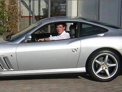 Antoine Sepulchre driving his Ferrari 550 Maranello
