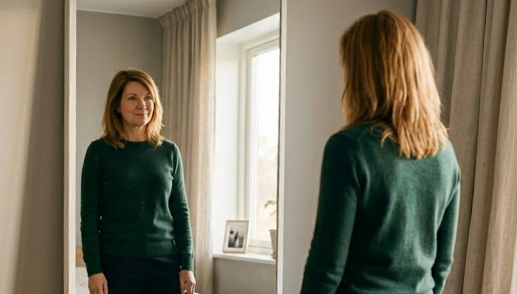 happy women meditating