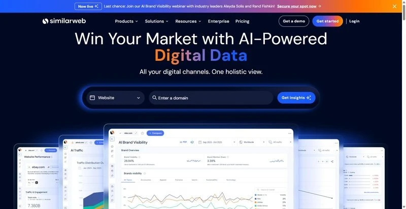 Similarweb SEO competitor analysis platform interface