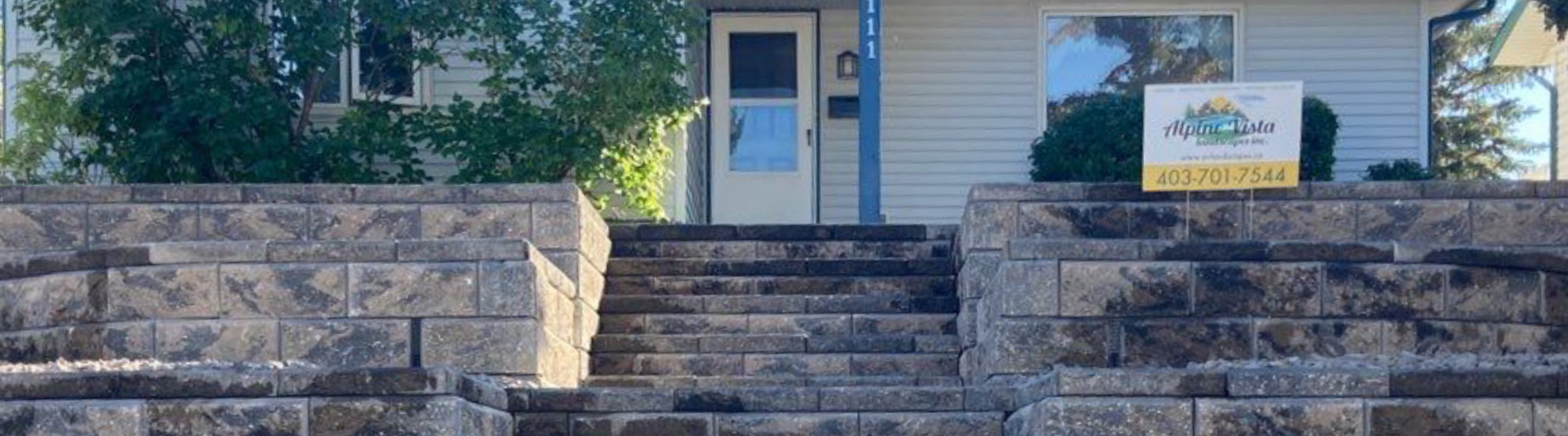 Retaining Walls in Calgary NW. Segmental wall systems built for Calgary's freeze-thaw climate.