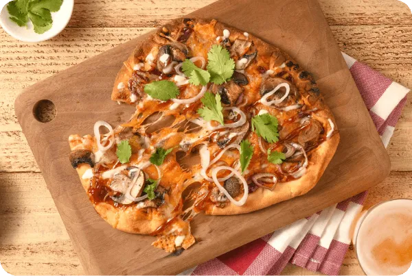 Image of BBQ Mushroom Flatbread