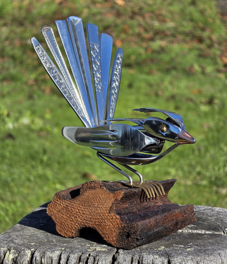 Fantail /Piwakawaka on perch